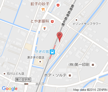 さぎの宮駅自転車等駐車場の地図