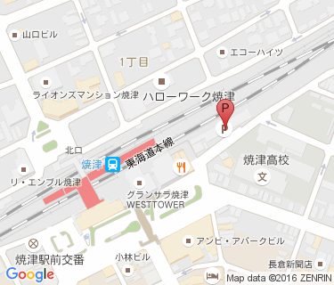 焼津駅南口自転車駐車場の地図