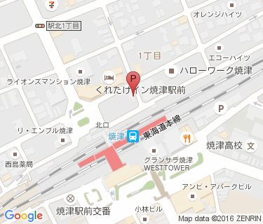 焼津駅北口自転車駐車場の地図