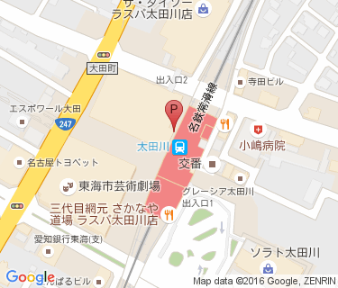 ラスパ太田川自転車等駐車場Aの地図