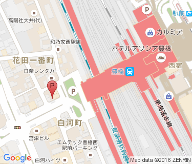 三井のリパーク 豊橋駅西口駐輪場の地図