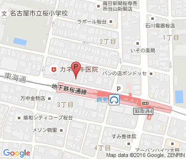 鶴里自転車駐車場の地図