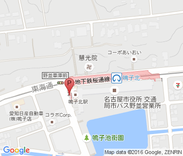 相川西自転車駐車場の地図