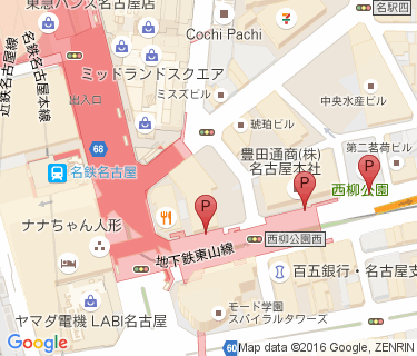 MAYパーク 錦通北自転車駐車場の地図