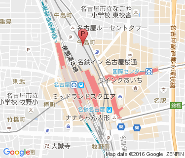 JPタワー名古屋駐輪場の地図