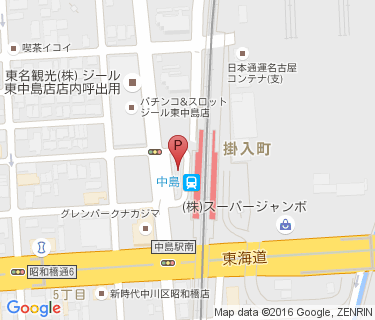 中島西自転車駐車場の地図