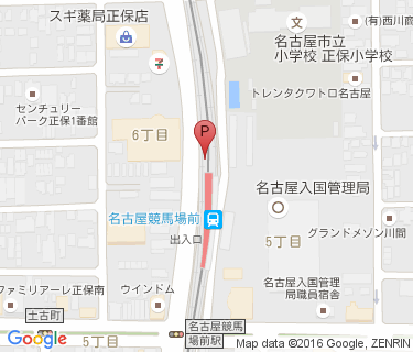 名古屋競馬場前北自転車駐車場の地図