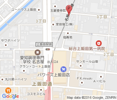 上飯田北自転車駐車場の地図
