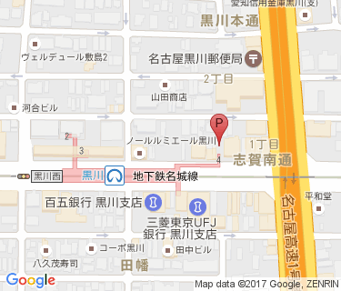 黒川東自転車駐車場の地図
