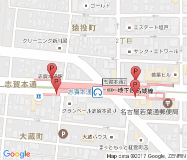 志賀本通第1自転車駐車場の地図