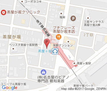 茶屋ヶ坂西自転車駐車場の地図