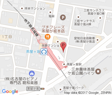 茶屋ヶ坂東自転車駐車場の地図