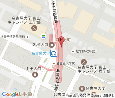 名古屋大学駅自転車駐車場の地図
