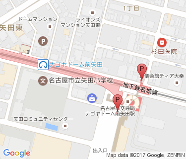 ナゴヤドーム前矢田駅自転車駐車場の地図