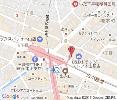 本山東自転車駐車場の地図