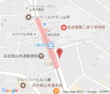 八事日赤東自転車駐車場の地図