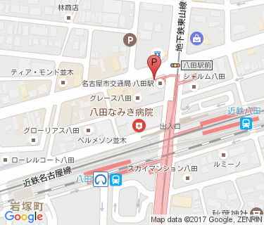 八田北自転車駐車場の地図