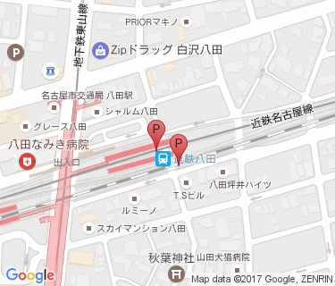 八田東自転車駐車場の地図