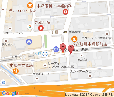 本郷東自転車駐車場の地図