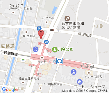 川名自転車駐車場の地図