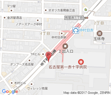 中村日赤第2-1自転車駐車場の地図