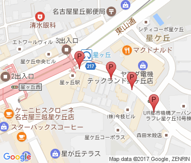 星ヶ丘4自転車駐車場の地図