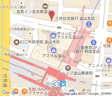 イオン金山店駐輪場の地図