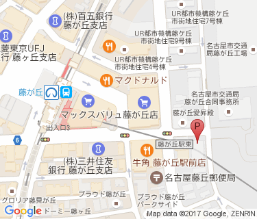 藤が丘駅自転車駐車場の地図