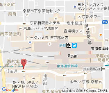 京都駅八条口西自転車駐車場の地図