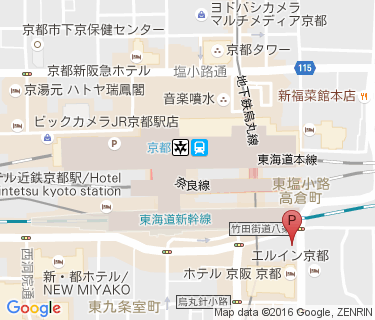 京都駅八条口東自転車駐車場の地図