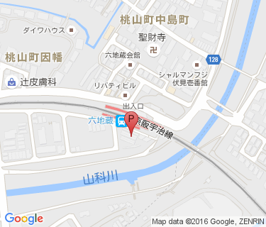 京阪六地蔵駅自転車駐車場の地図