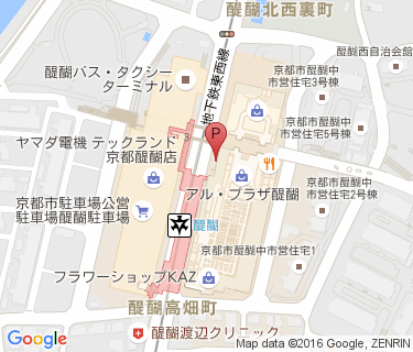 醍醐駅自転車駐車場の地図