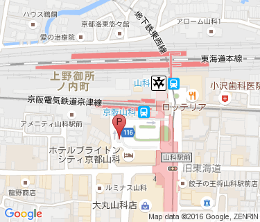 山科駅自転車等駐車場の地図