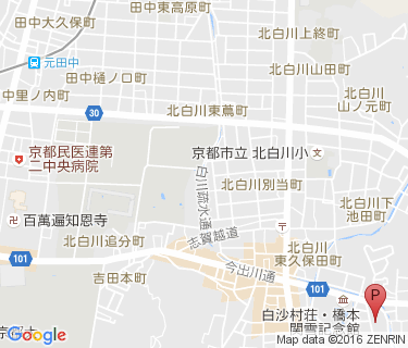 銀閣寺観光駐車場の地図