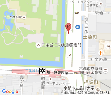 二条城駐車場の地図