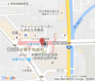 太秦天神川駅自転車等駐車場の地図