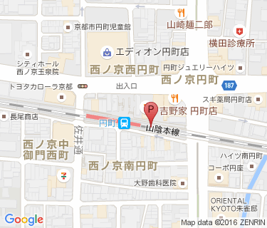 円町駅自転車等駐車場の地図