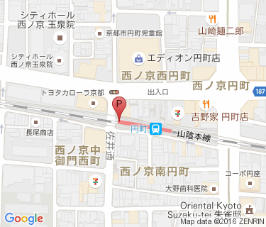 円町駅西自転車駐車場の地図