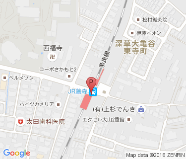 JR藤森駅自転車駐輪場の地図