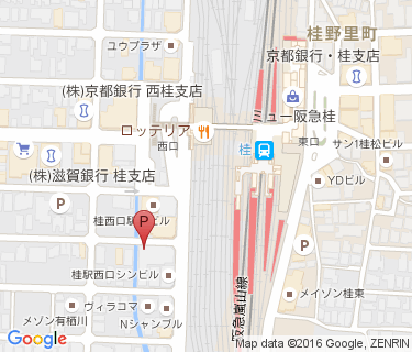 桂駅西口自転車駐車場の地図