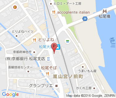 松尾大社駅自転車等駐車場の地図