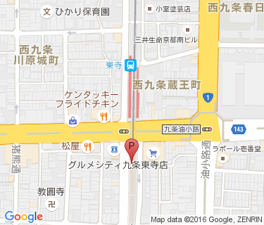 東寺駅自転車等駐車場の地図