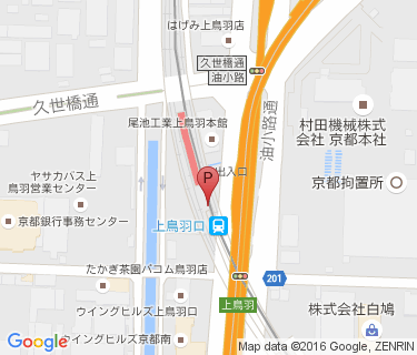 上鳥羽口駅自転車等駐車場の地図
