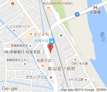 阪急松尾駅前24時間駐輪場の地図