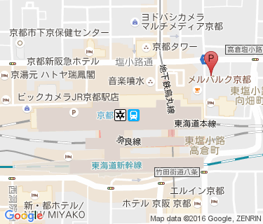 三井のリパーク JR京都駅前駐輪場の地図