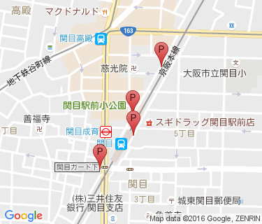 関目駅自転車駐車場の地図