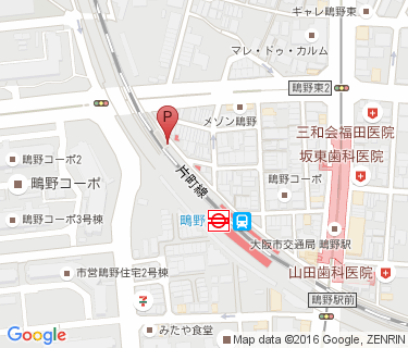 鴫野駅自転車駐車場の地図