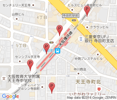 寺田町駅自転車駐車場の地図