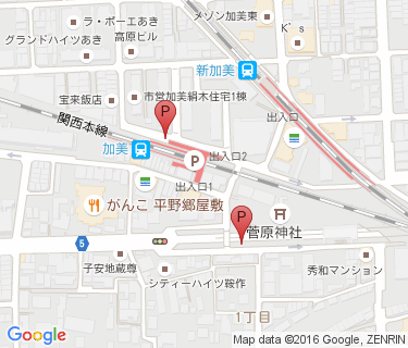 加美駅自転車駐車場の地図