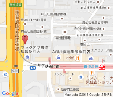 喜連爪破駅自転車駐車場の地図